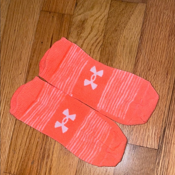 Under Armour Orange Athletic Socks with Ribbed Texture - Picture 1 of 3